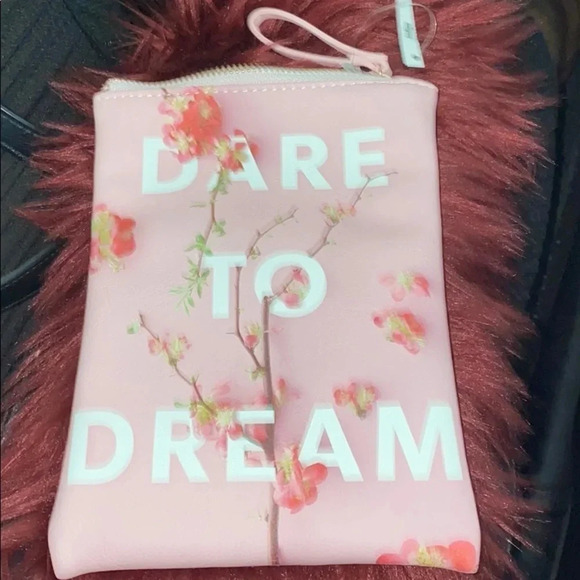 Indigo Floral  pouch wristlet bag - Picture 2 of 8